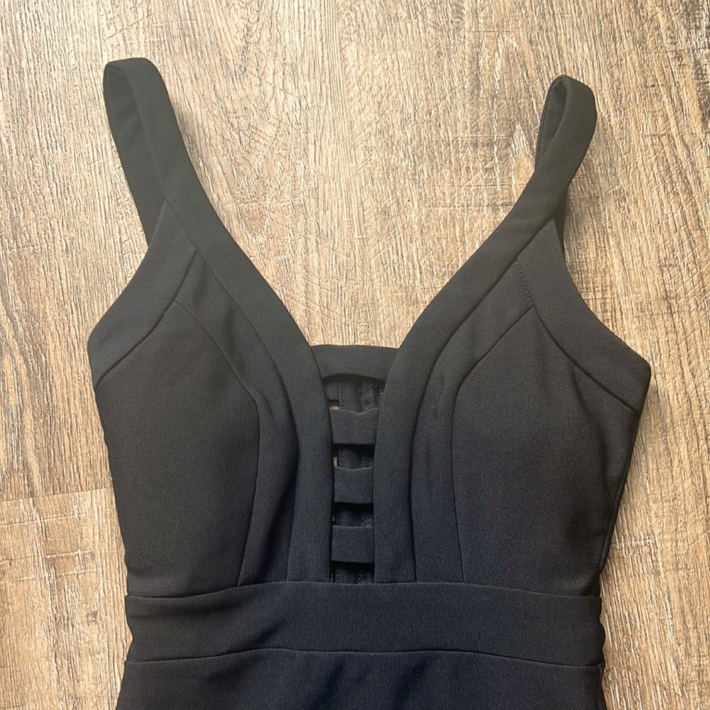 NEW! AEOM black bodycon clubbing formal attire dress size XS - Picture 2 of 5